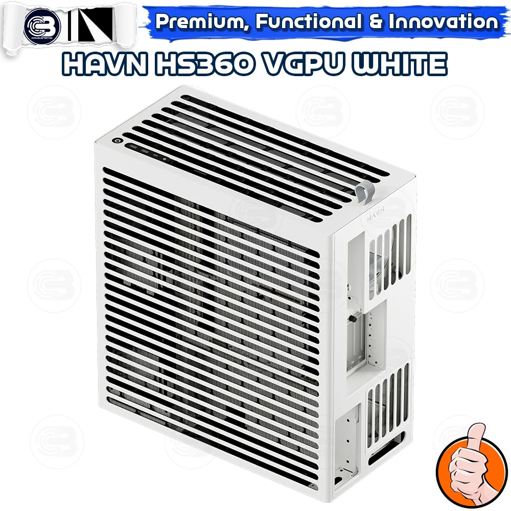 [CoolBlasterThai] HAVN HS360 VGPU WHITE Premium Mid-Tower ATX PC Case
