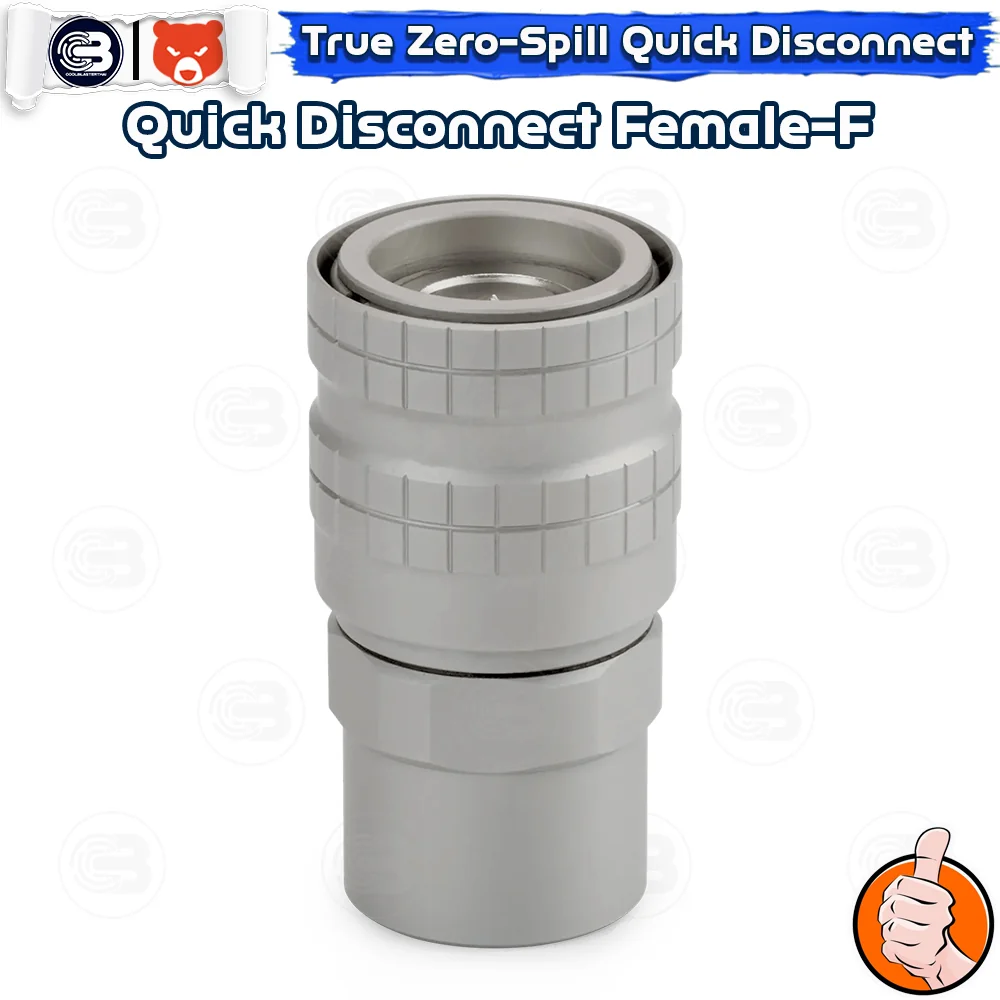 [CoolBlasterThai] THERMAL GRIZZLY DELTAMATE QUICK DISCONNECT FEMALE-F Matt Nickel Machined Brass