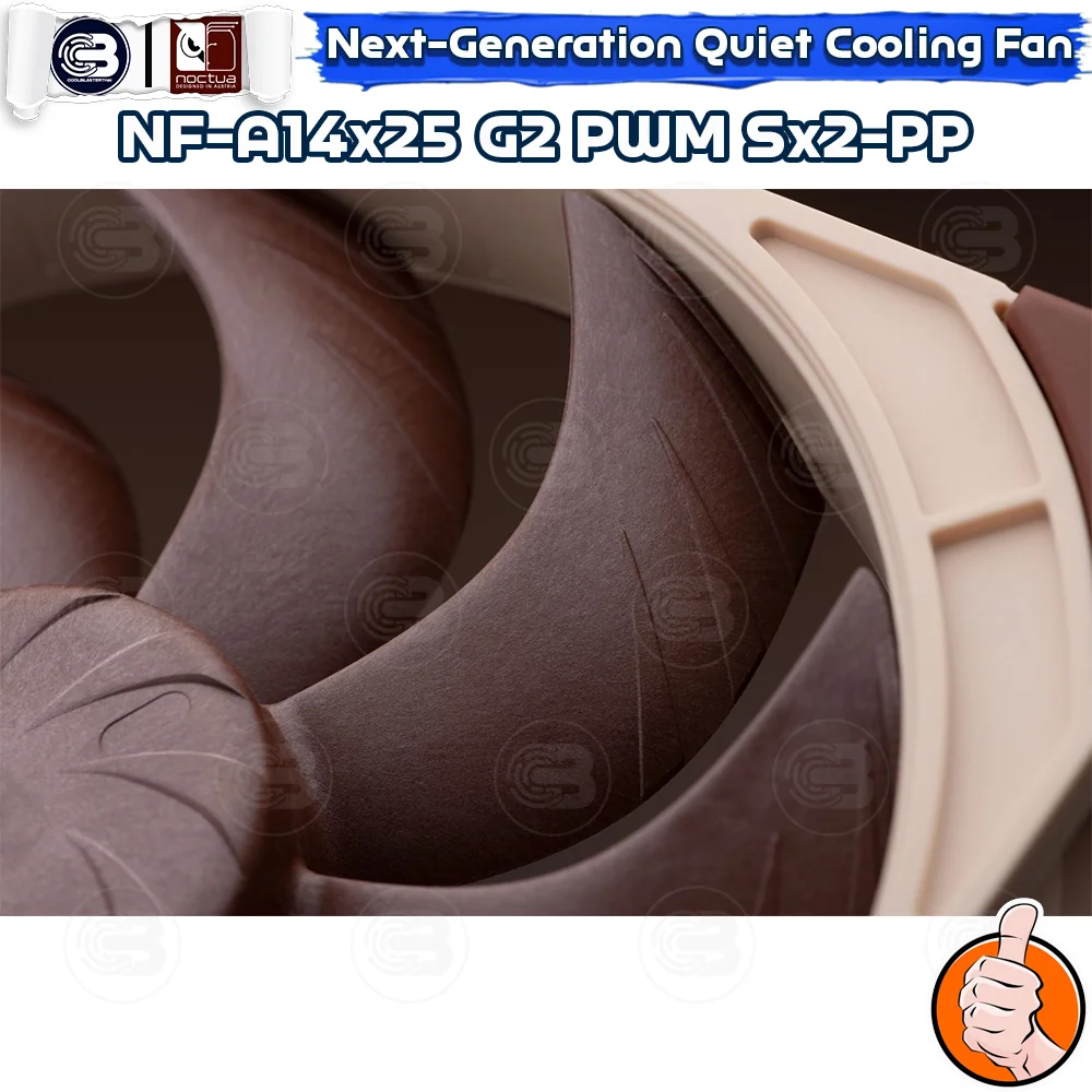 [CoolBlasterThai] NOCTUA NF-A14x25 G2 PWM Sx2-PP PC Fan Case (size 140 mm.) ประกัน 6 ปี