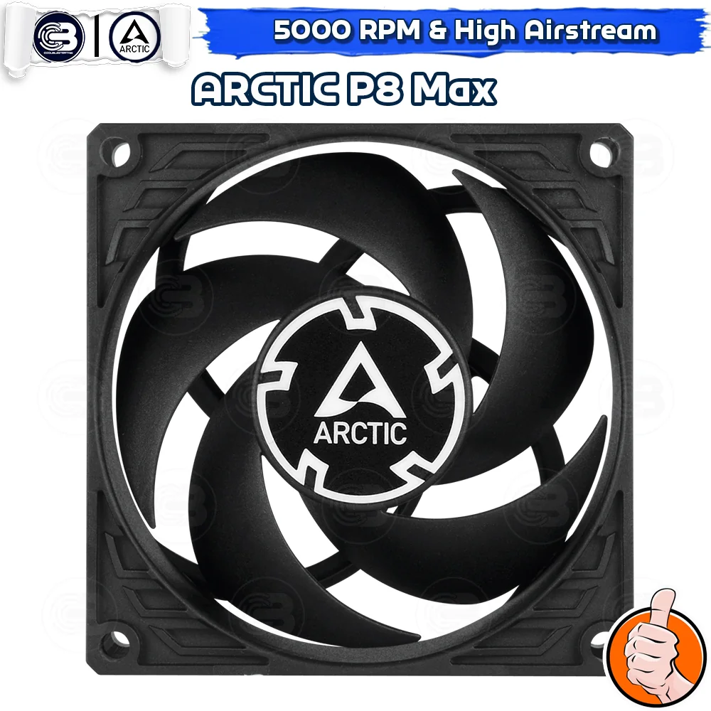 [CoolBlasterThai] ARCTIC P8 Max 500-5000 RPM (size 80 mm.) PC Fan Case ประกัน 6 ปี