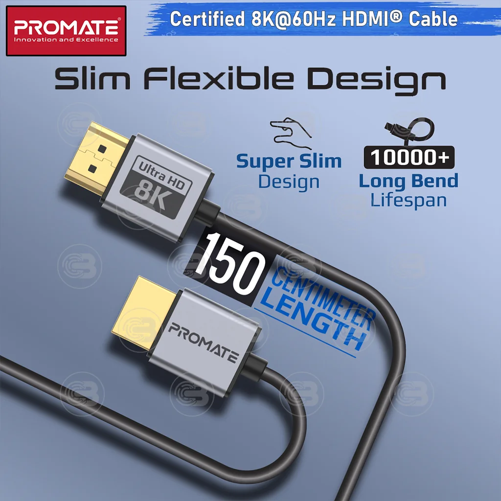 [CoolBlasterThai] PROMATE HDMI To HDMI 8K@60Hz 1.5M (PRIMELINK8K-150) (2Y Warranty)