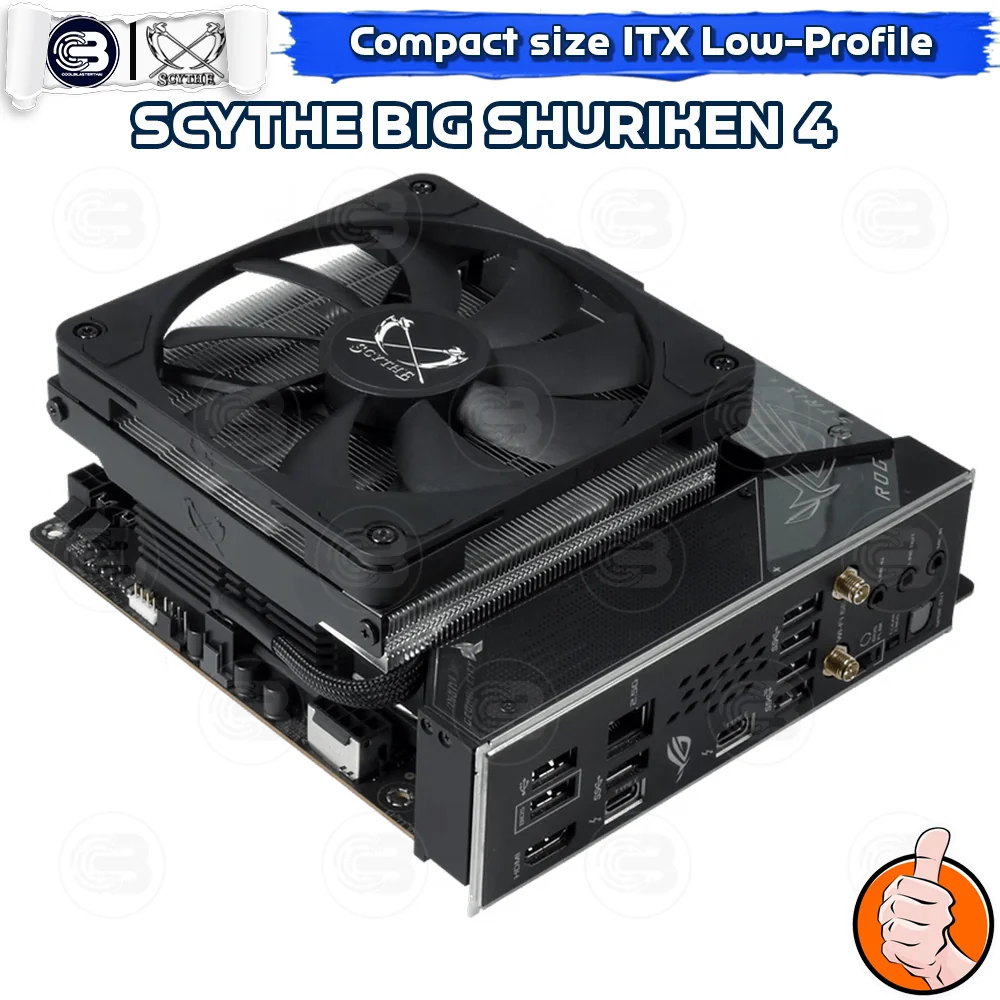 [CoolBlasterThai] SCYTHE BIG SHURIKEN 4 Low-Profile CPU Cooler with 4 Heatpipes (AM5/LGA1851 Ready)