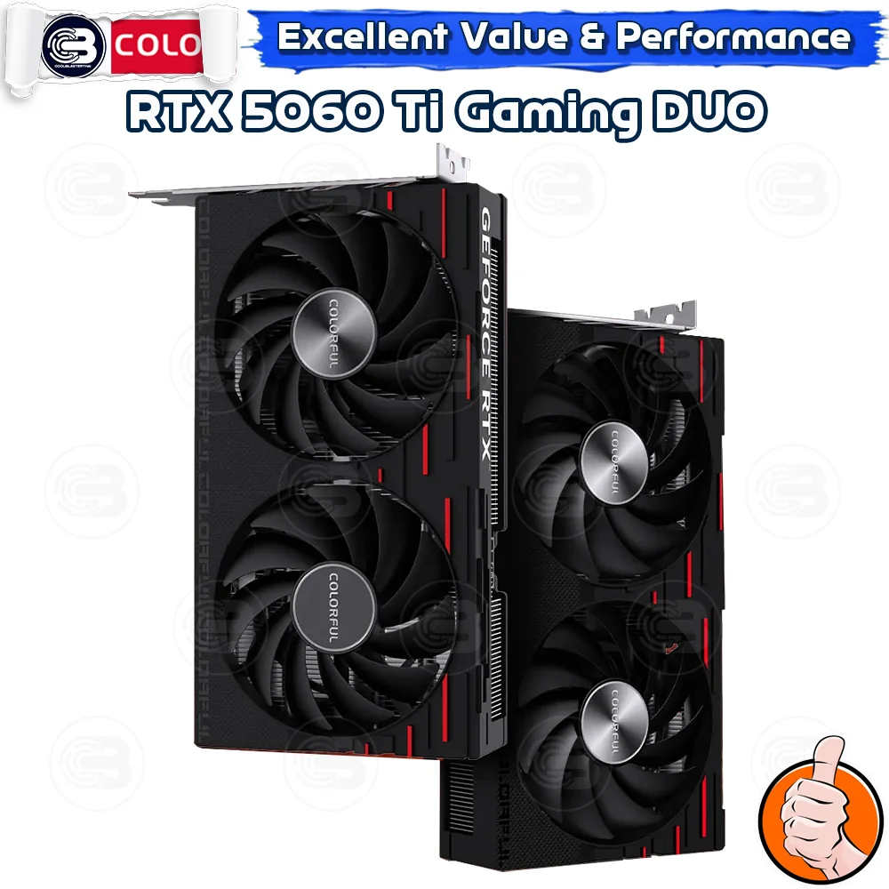 [CoolBlasterThai] COLORFUL GeForce RTX 5060Ti GAMING DUO OC 16GB-V (3Y)