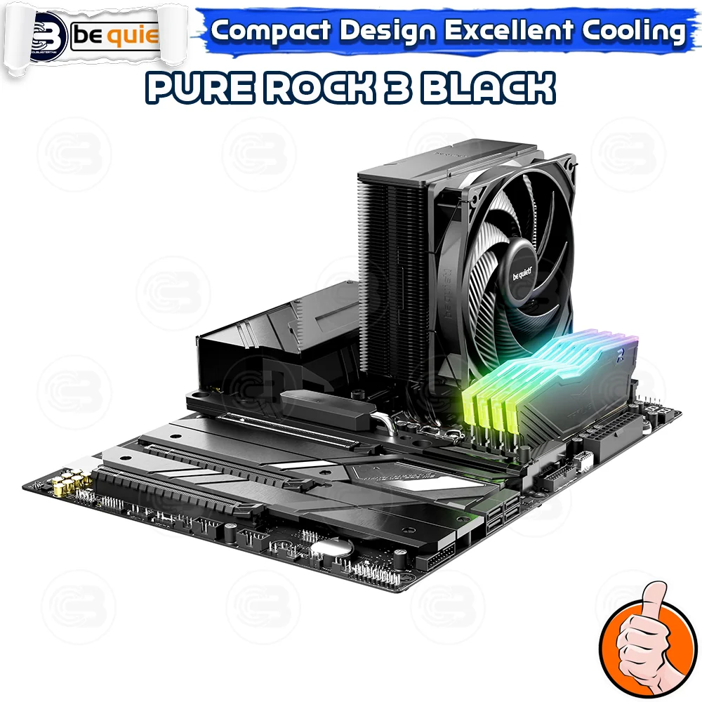 [CoolBlasterThai] Be Quiet PURE ROCK 3 Black Heat Sink CPU Cooler (AM5/LGA1851 Ready) (BK039) ประกัน 3 ปี