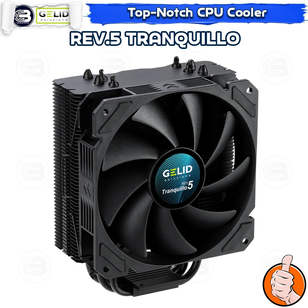 [CoolBlasterThai] GELID REV. 5 TRANQUILLO Performance CPU Cooler (LGA1700 Ready) ประกัน 5 ปี (CC-TranQ-05-A)