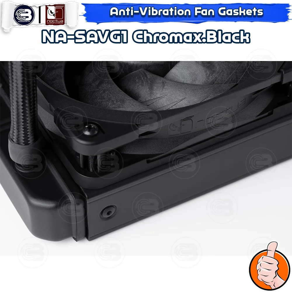 [CoolBlasterThai] NOCTUA NA-SAVG1 Chromax.Black Anti-vibration Gaskets For 120 mm Fan (Set Of 3)