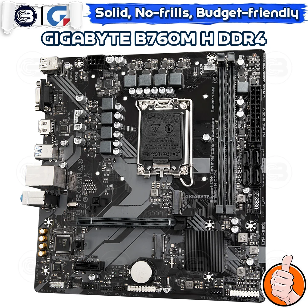 [CoolBlasterThai] GIGABYTE MAINBOARD B760M H DDR4 LGA 1700 MICRO-ATX ประกัน 3 ปี