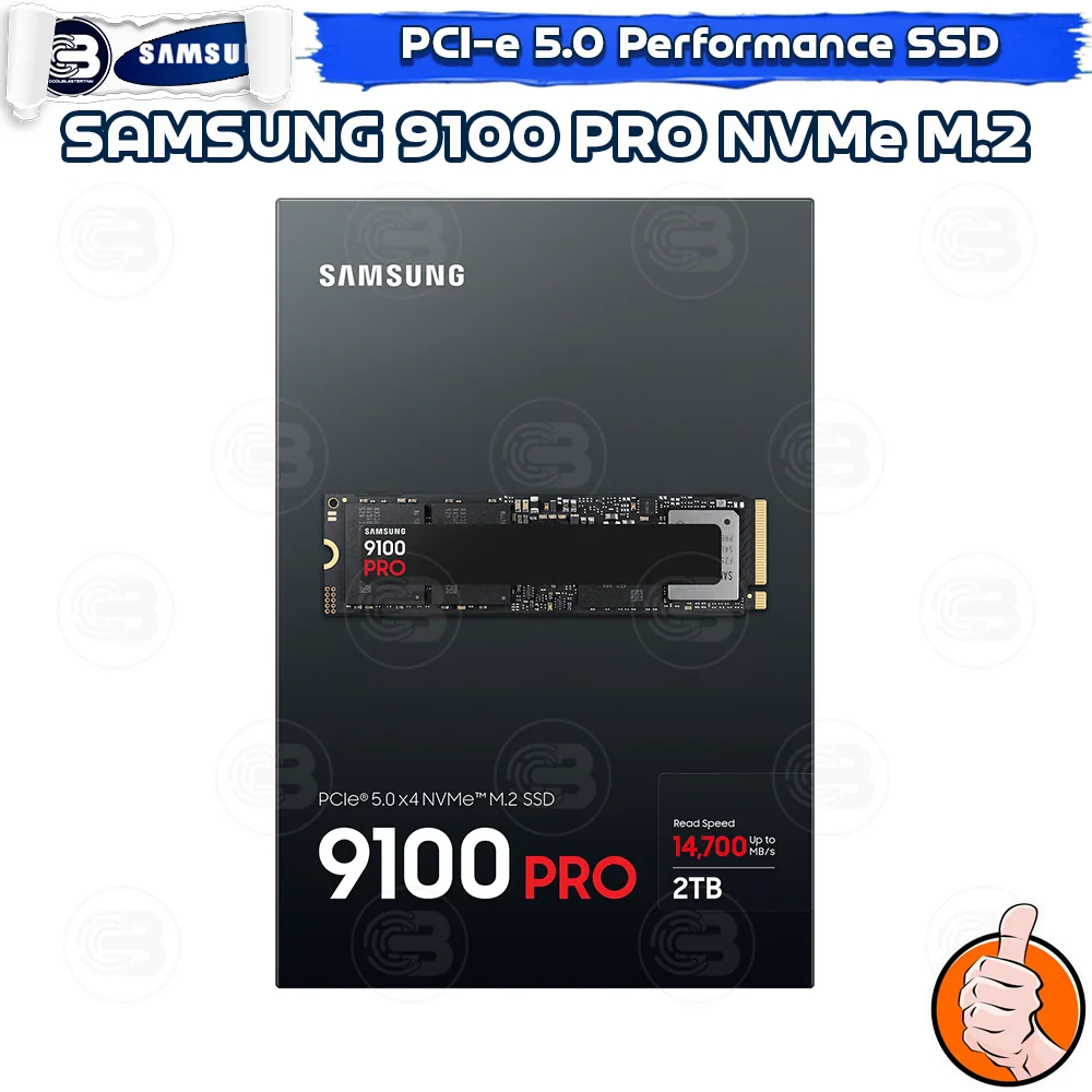 [CoolBlasterThai] SAMSUNG 9100 PRO NVMe M.2 SSD PCIe Gen 5.0 2TB ประกัน 5 ปี (MZ-VAP2T0BW)