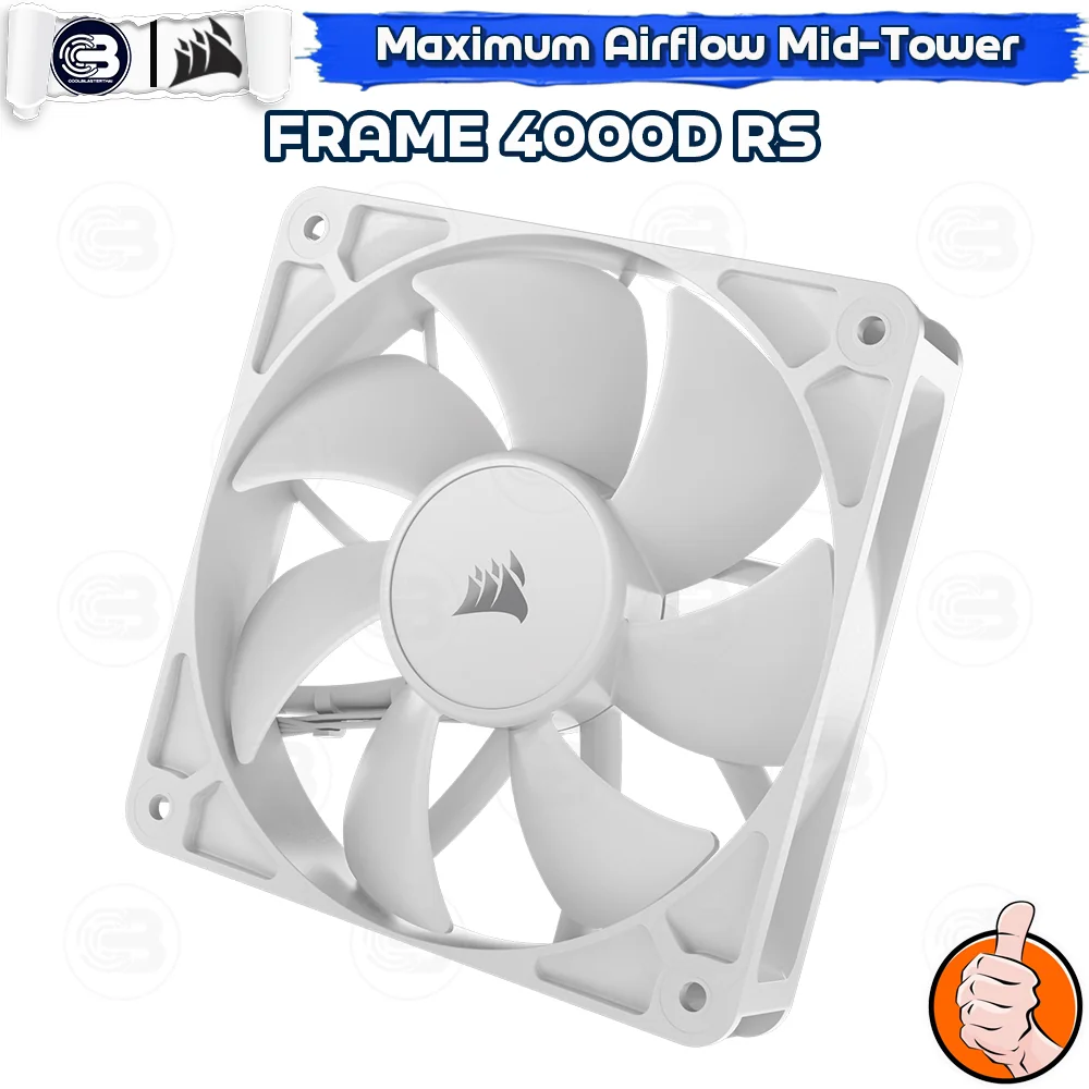 [CoolBlasterThai] CORSAIR FRAME 4000D AIRFLOW Mid-Tower PC Case - White ประกัน 2 ปี (CC-9011313-WW)
