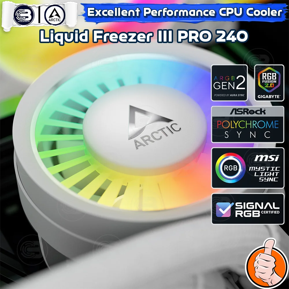 [CoolBlasterThai] ARCTIC Liquid Freezer III Pro 240 A-RGB White (All-In-One CPU Water Cooler) (LGA1851/1700/AM5/AM4)