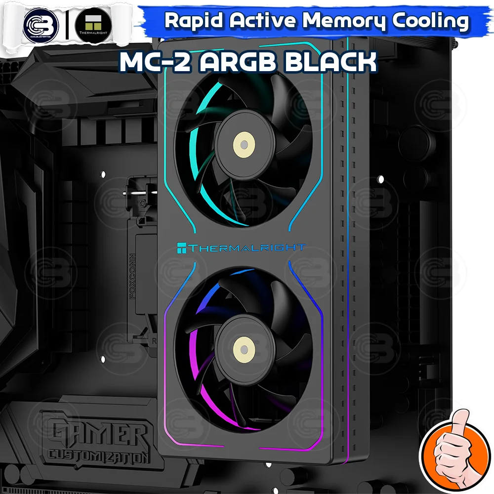 [CoolBlasterThai] Thermalright MC-2 ARGB BLACK MEMORY COOLING KIT (ชุดระบายความร้อน)