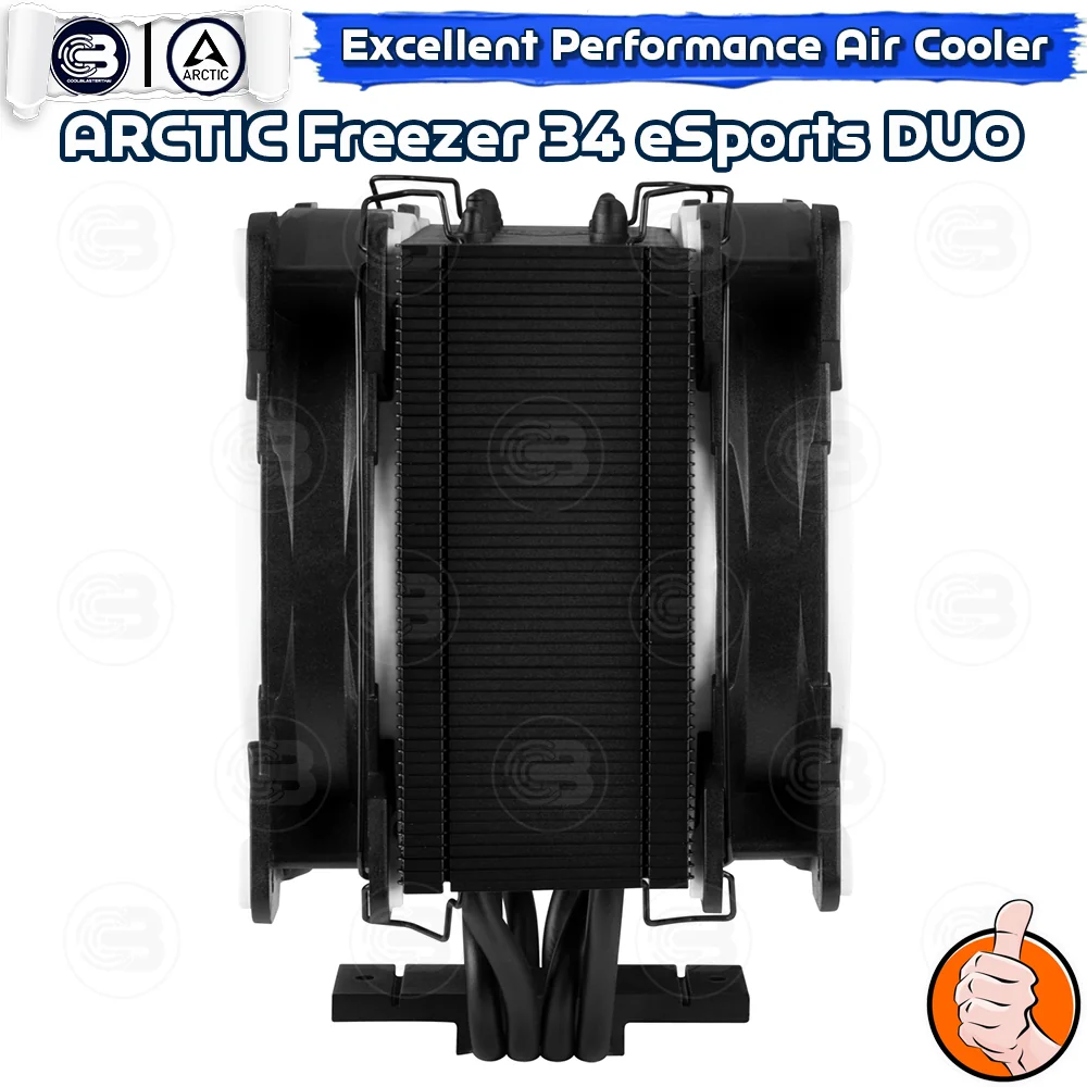 [CoolBlasterThai] ARCTIC FREEZER 34 eSports DUO (WHITE) Tower CPU Cooler (LGA1851/AM5 Ready)