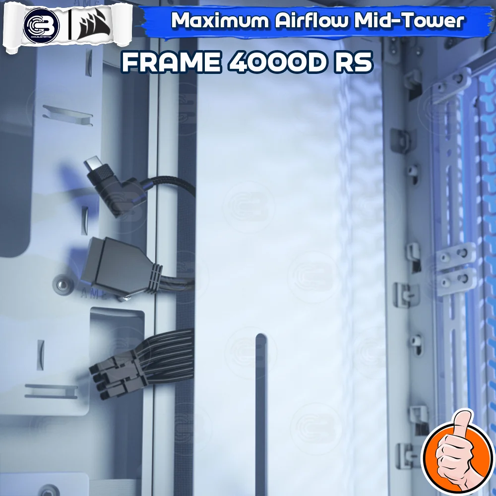 [CoolBlasterThai] CORSAIR FRAME 4000D AIRFLOW Mid-Tower PC Case - White ประกัน 2 ปี (CC-9011313-WW)