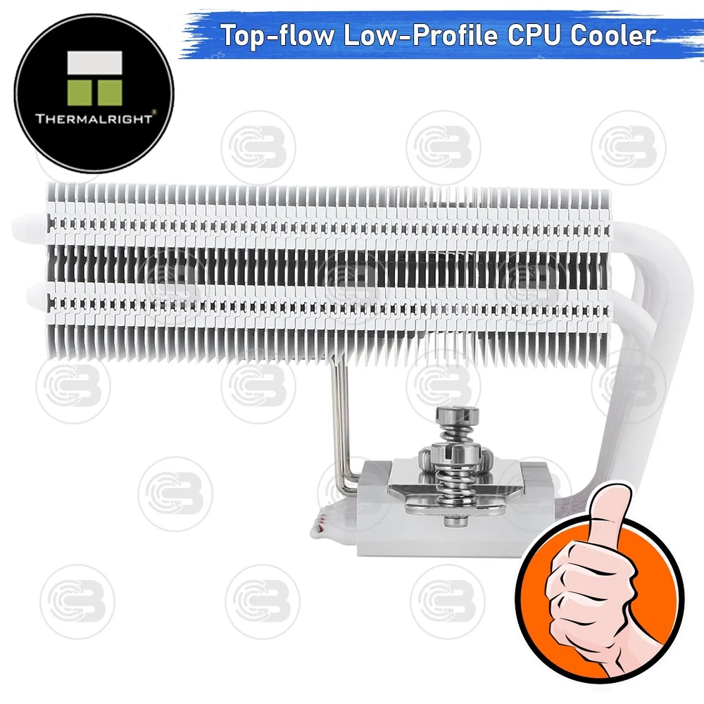 [CoolBlasterThai] Thermalright SI-100 WHITE ARGB Low-Profile CPU Cooler with 6 Heatpipes ประกัน 6 ปี