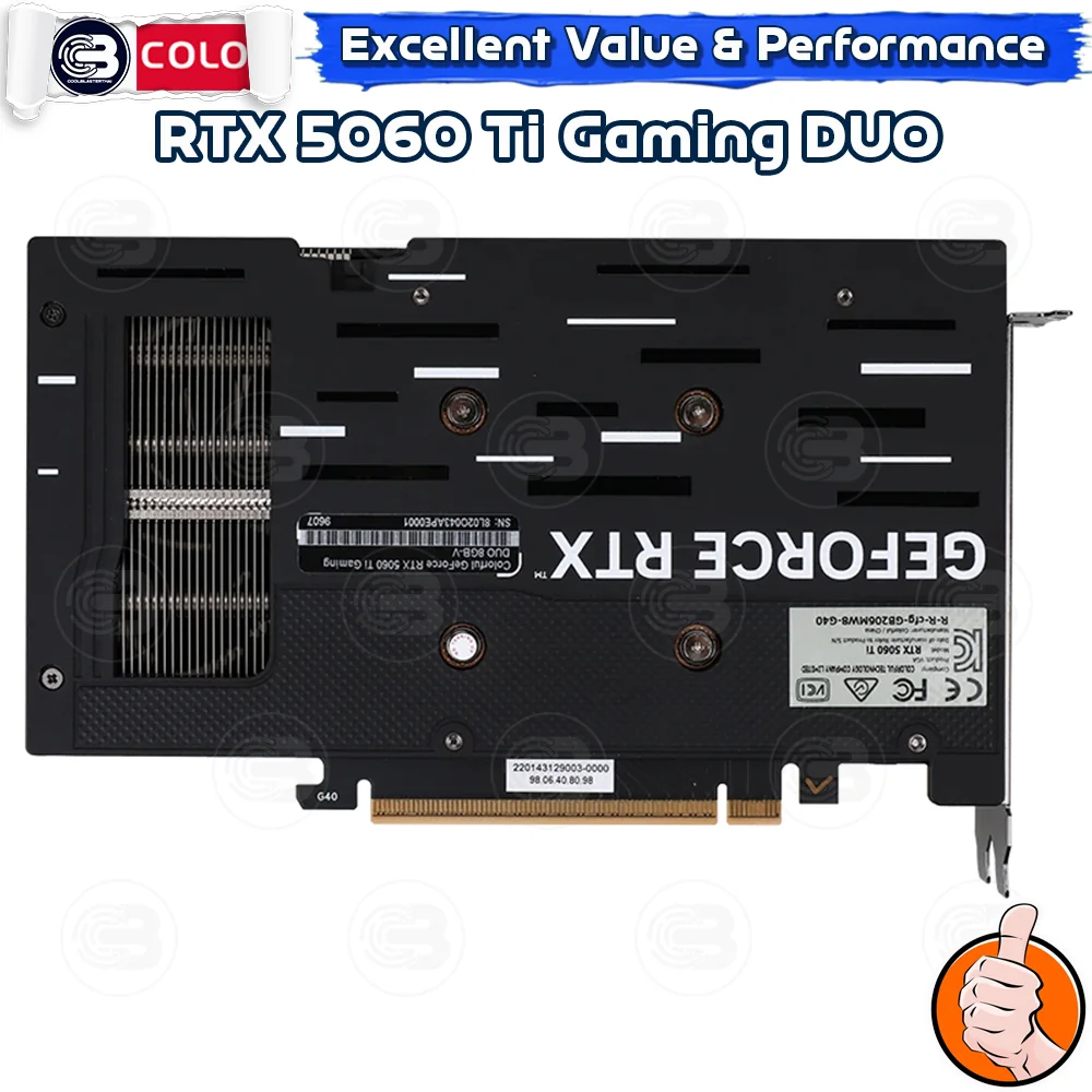 [CoolBlasterThai] COLORFUL GeForce RTX 5060Ti GAMING DUO OC 16GB-V (3Y)