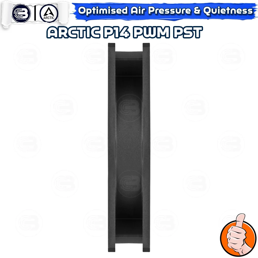 [CoolBlasterThai] ARCTIC P14 PWM PST BLACK (BULK PACKAGING) (140 mm.) Fan Case ประกัน 6 ปี