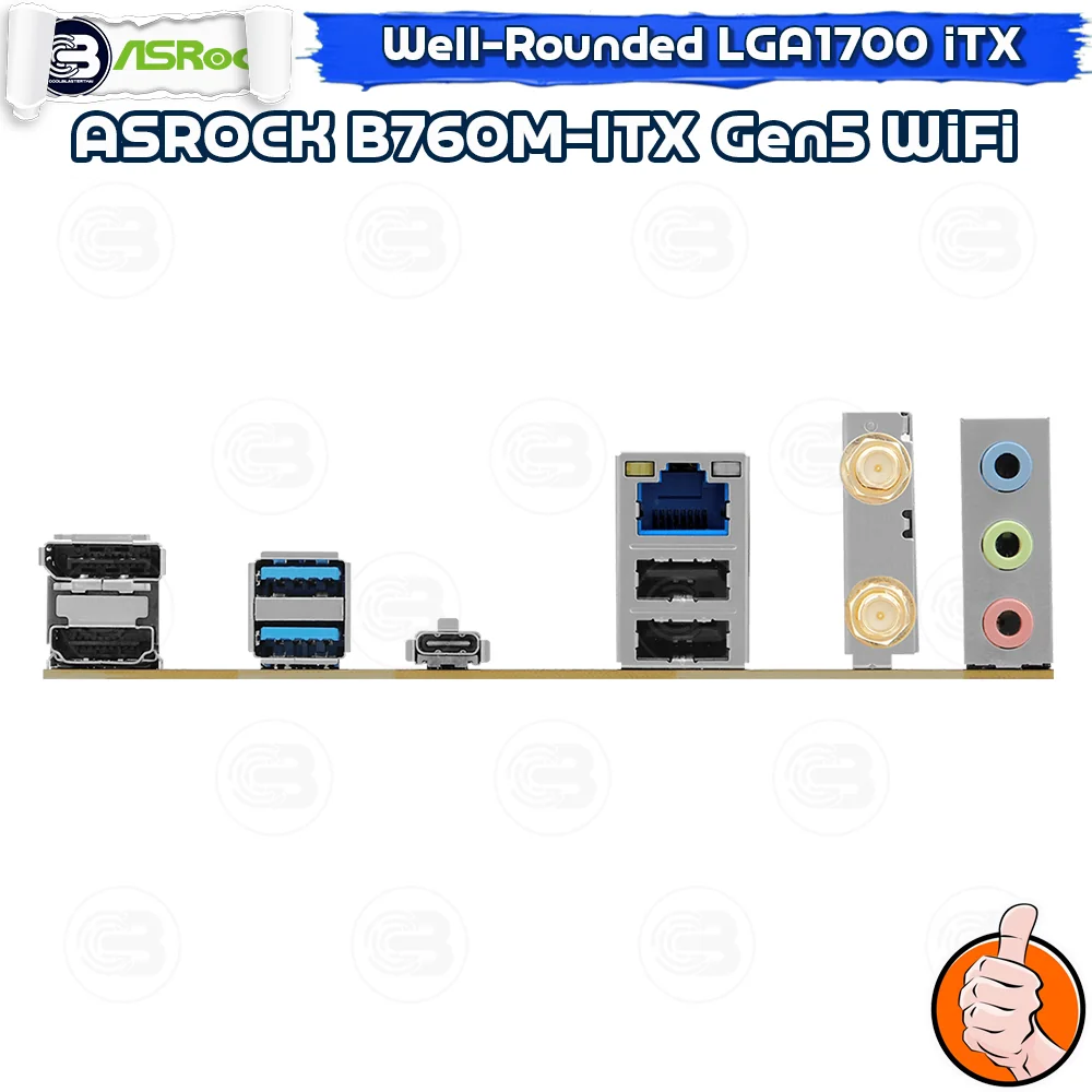 [CoolBlasterThai] ASROCK MAINBOARD B760M-ITX Gen5 WiFi Intel SOCKET LGA1700 DDR5 ITX ประกัน 3 ปี
