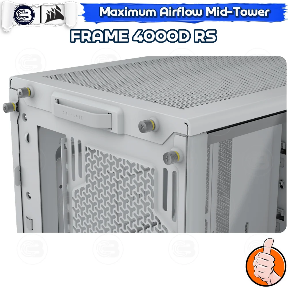 [CoolBlasterThai] CORSAIR FRAME 4000D AIRFLOW Mid-Tower PC Case - White ประกัน 2 ปี (CC-9011313-WW)