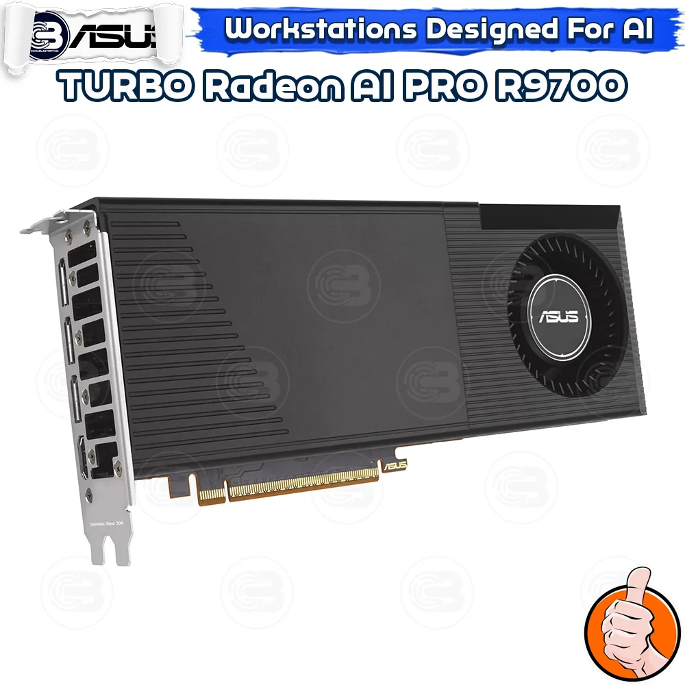 [CoolBlasterThai] ASUS TURBO Radeon AI PRO R9700 32GB GDDR6 (3Y-ARC)