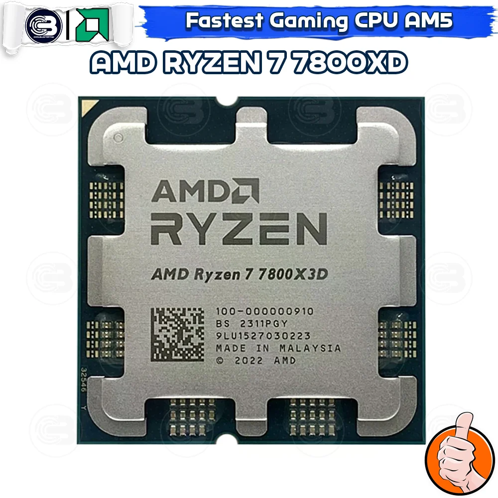 [CoolBlasterThai] CPU AMD RYZEN 7 7800X3D 8 CORE/16 THREAD (SOCKET AM5) WITHOUT COOLER