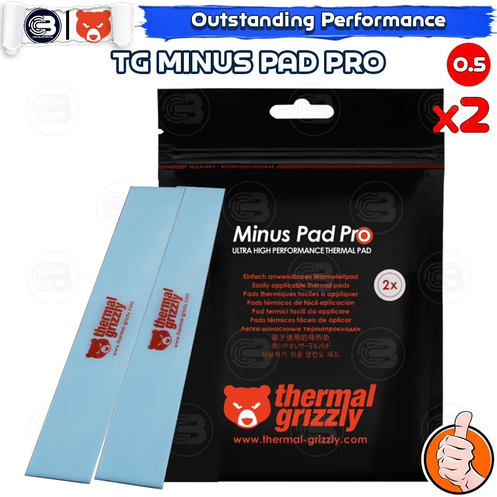 [CoolBlasterThai] THERMAL GRIZZLY MINUS PAD PRO Thermal Pad 2PCS- 120x20 /0.5 mm./>15 W/mK
