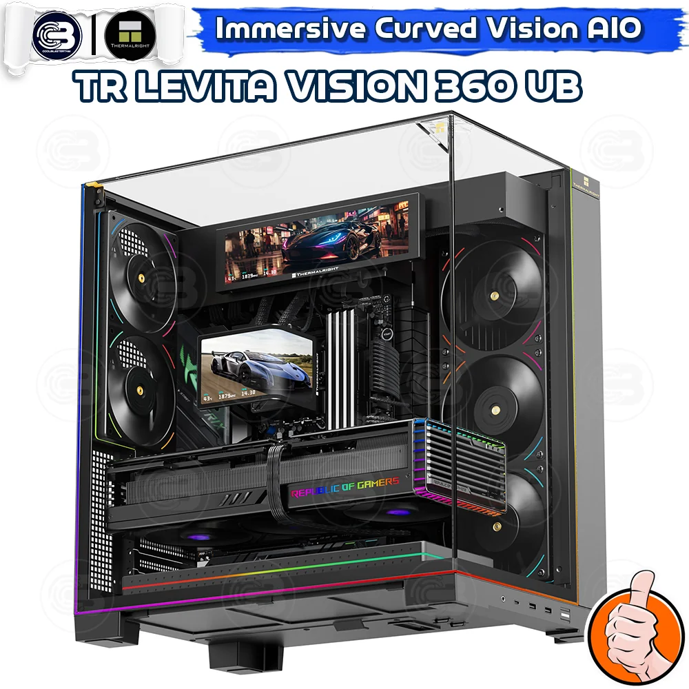 [CoolBlasterThai] Thermalright Levita Vision 360 UB ARGB BLACK AIO Liquid CPU Cooler (AM5/LGA1851 Ready) ประกัน 6 ปี (ชุดระบายความร้อน)