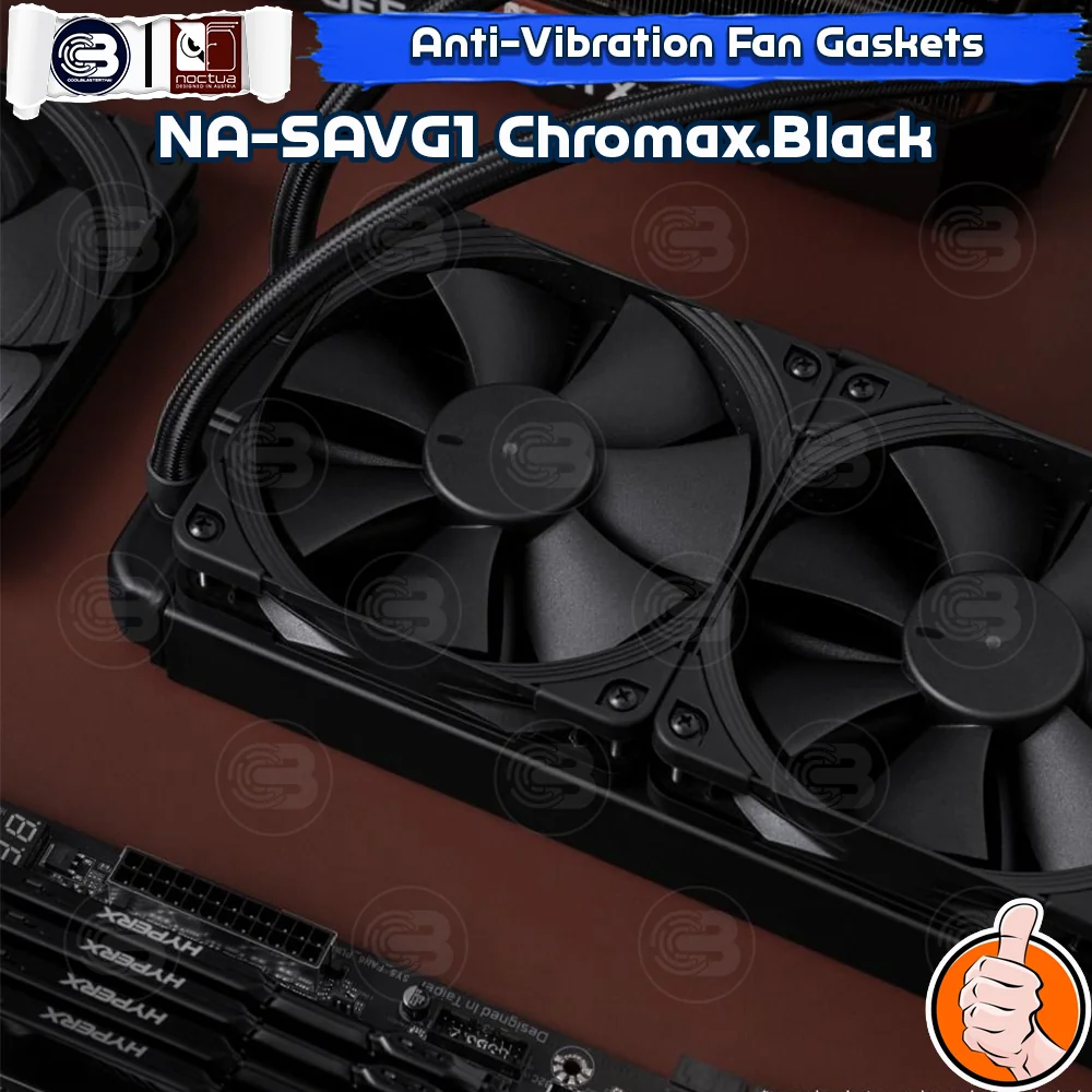 [CoolBlasterThai] NOCTUA NA-SAVG1 Chromax.Black Anti-vibration Gaskets For 120 mm Fan (Set Of 3)