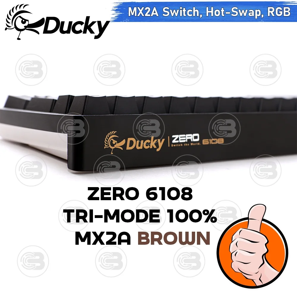 [CoolBlasterThai] Ducky ZERO 6108 Tri-Mode Connectivity BROWN MX2A Switch 100% TH/EN (คีย์บอร์ด)