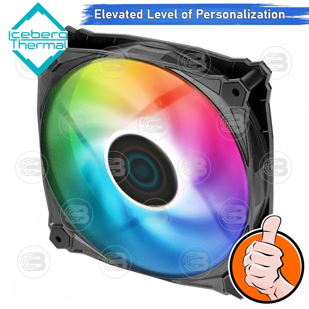 [CoolBlasterThai] Iceberg Thermal IceGALE Lightning ARGB Black 120 Fan Case (size 120 mm.) X3 Value Pack ประกัน 5 ปี