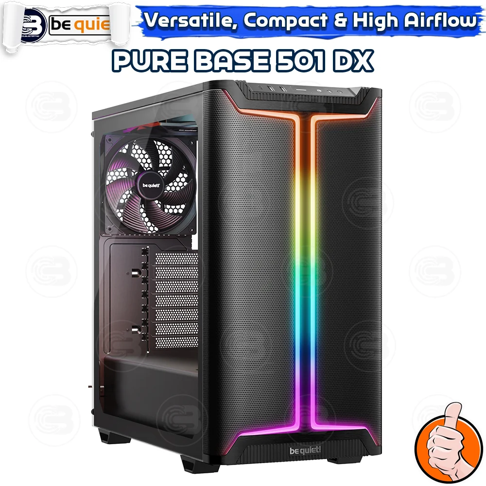 [CoolBlasterThai] Be Quiet PURE BASE 501 DX Black PC Case (BGW76) ประกัน 3 ปี