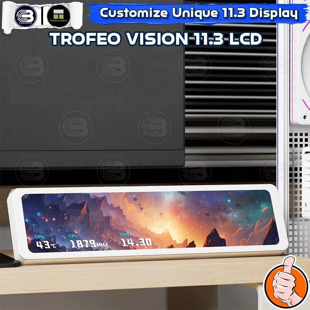 [CoolBlasterThai] Thermalright Trofeo Vision 11.3 IPS LCD 1920×400 WHITE ประกัน 1 ปี (จอแสดงผล)