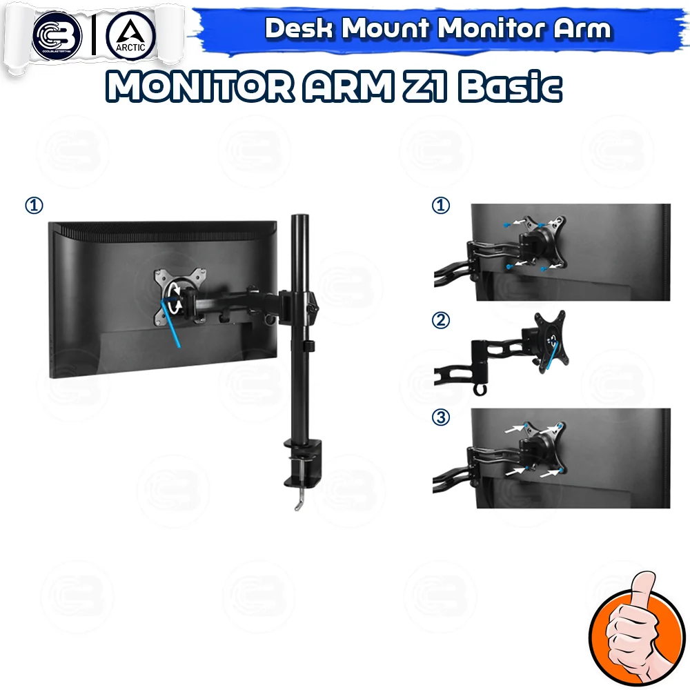[CoolBlasterThai] ARCTIC Z1 BASIC Desk Mount Monitor Arm