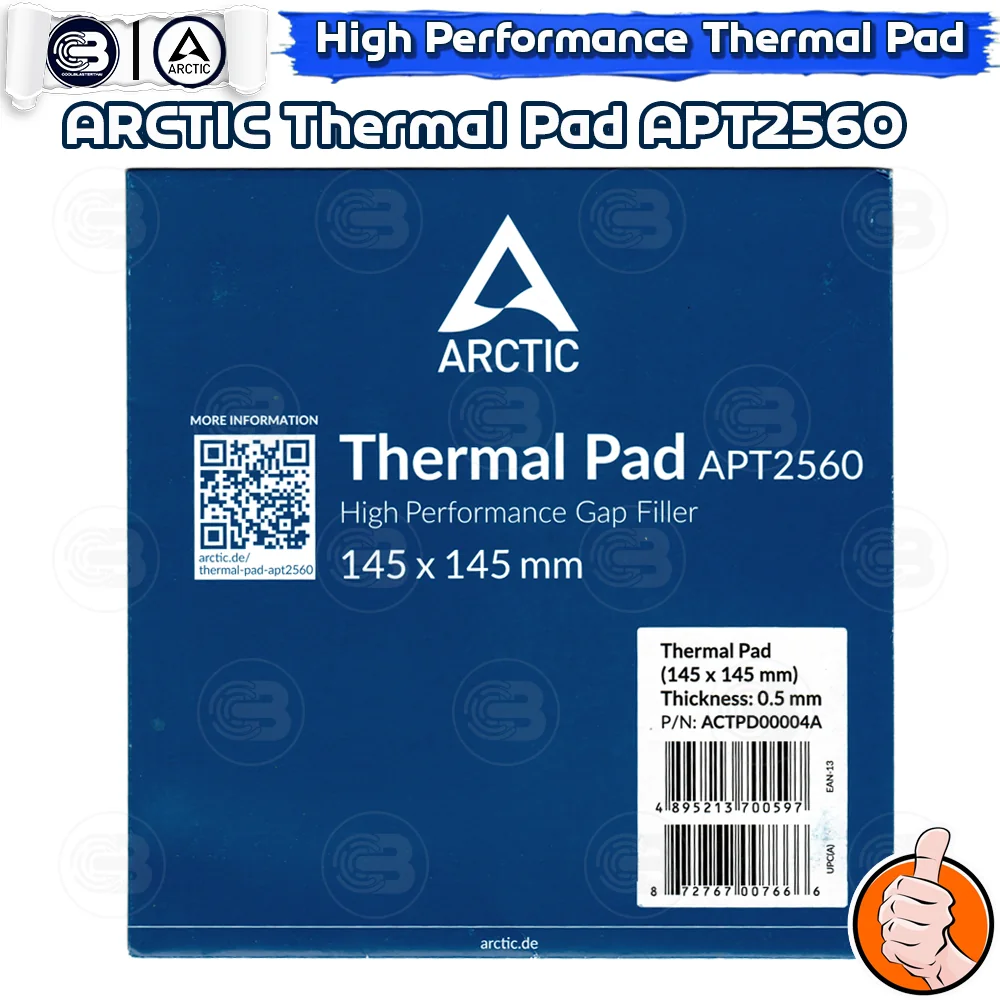 [CoolBlasterThai] ARCTIC TP-2 (APT2560) Thermal Pad 145x145x0.5 mm./6.0 W/mK (ซิลิโคนนำความร้อน)