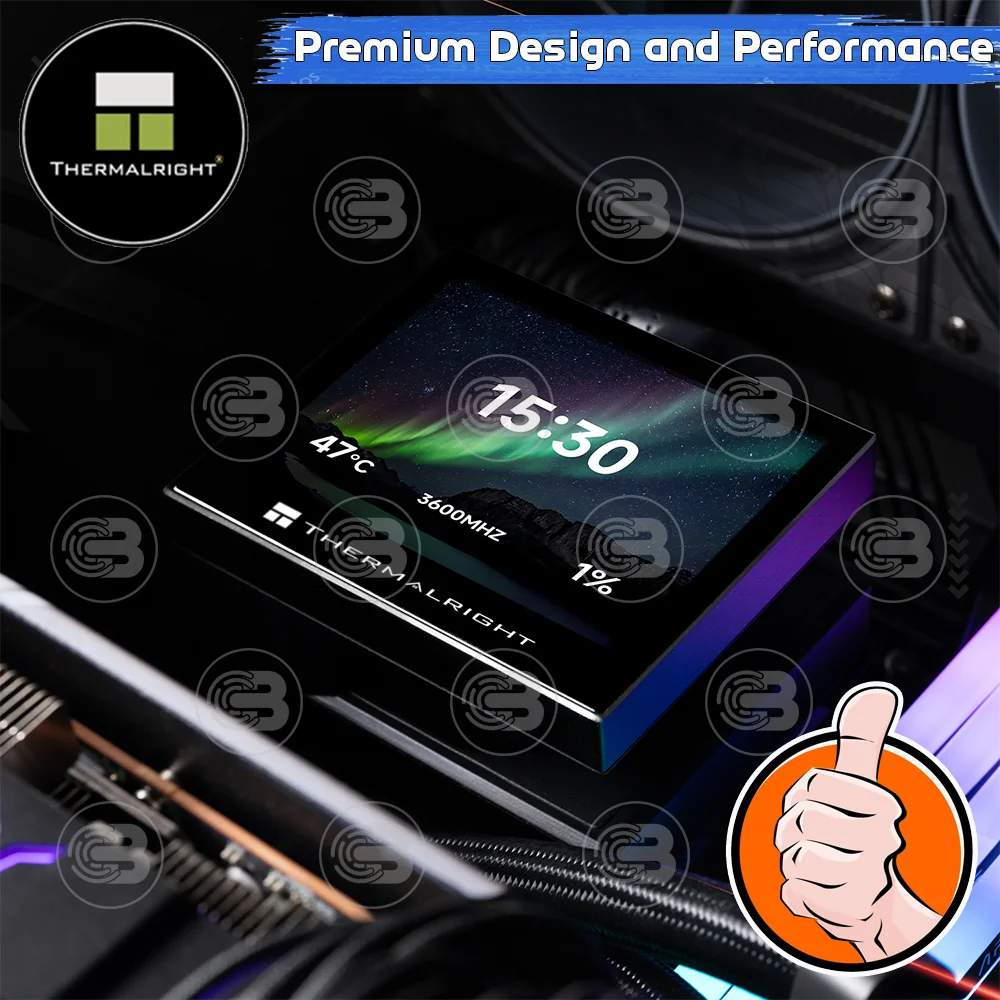 [CoolBlasterThai] Thermalright Stream Vision 360 BLACK 3.5-Inch Screen AIO Liquid CPU Cooler (AM5/LGA1851 Ready) ประกัน 5 ปี