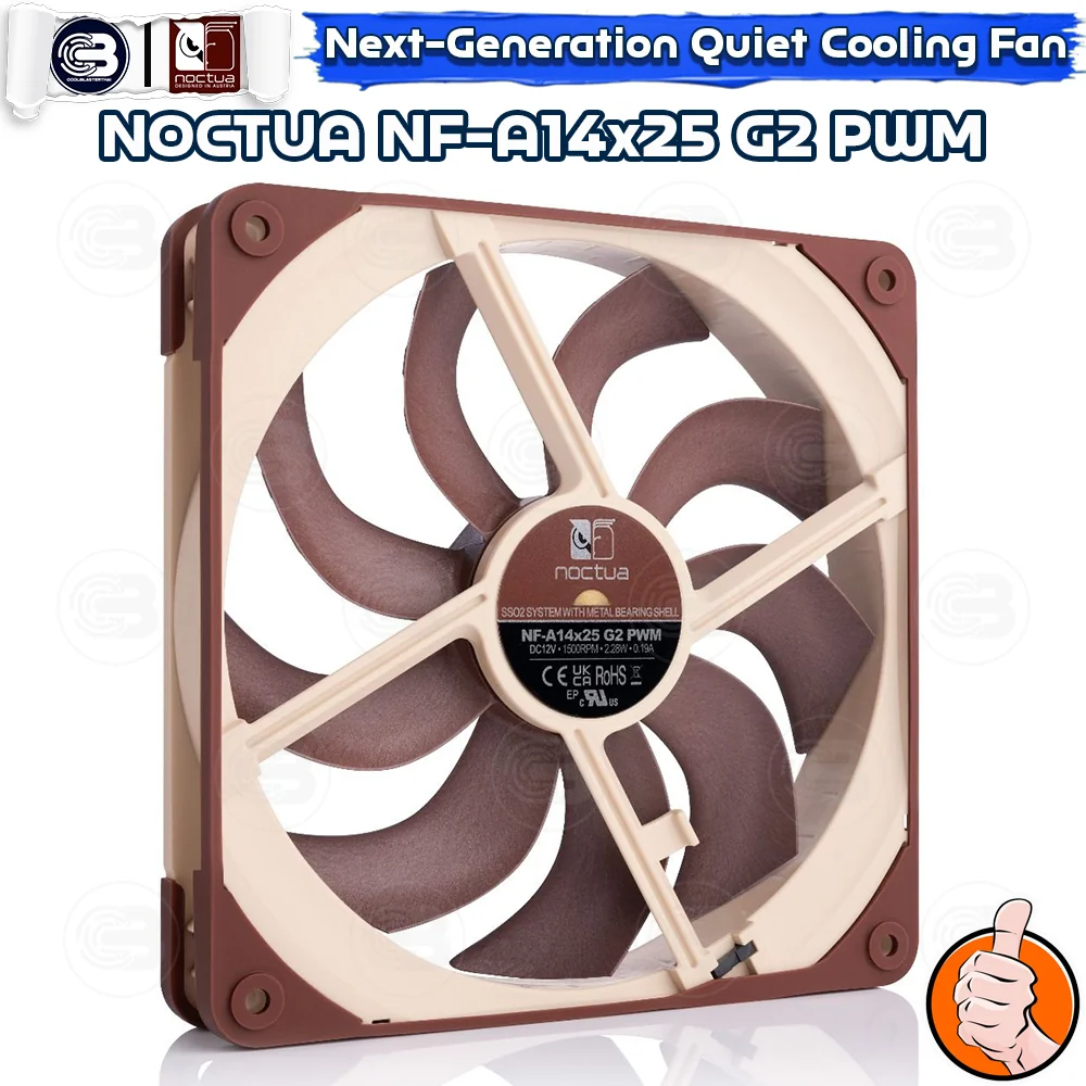 [CoolBlasterThai] NOCTUA NF-A14x25 G2 PWM PC Fan Case (size 140 mm.) ประกัน 6 ปี