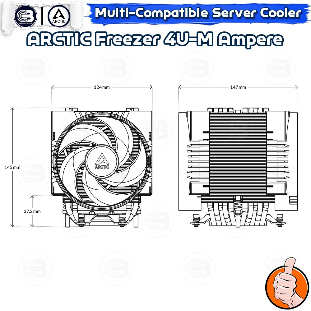[CoolBlasterThai] ARCTIC FREEZER 4U-M Ampere 4U Single Tower CPU Cooler ประกัน 6 ปี