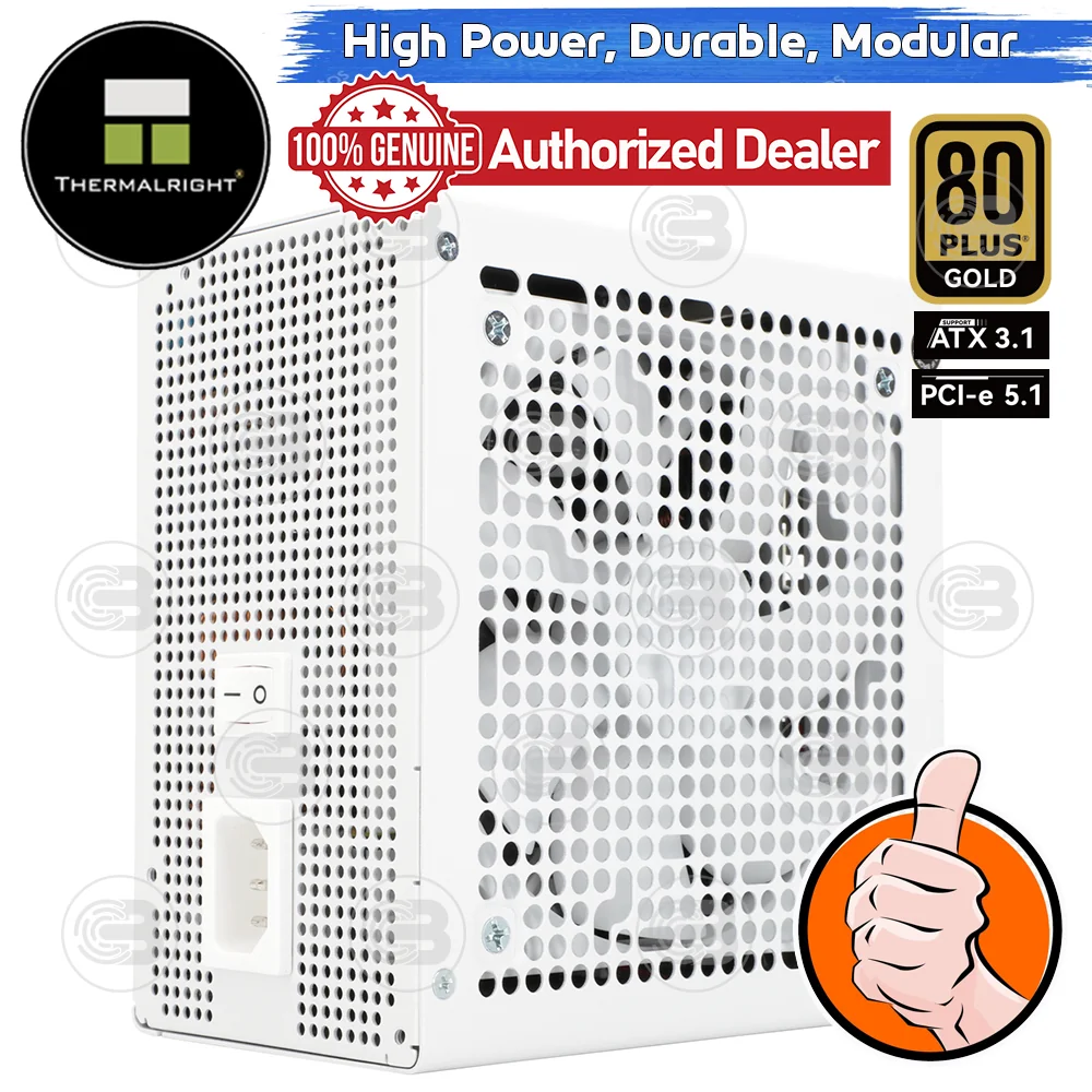 [CoolBlasterThai] Thermalright Power Supply 1000W 80 Plus Gold Full Modular (AG-1000-W) ประกัน 10 ปี