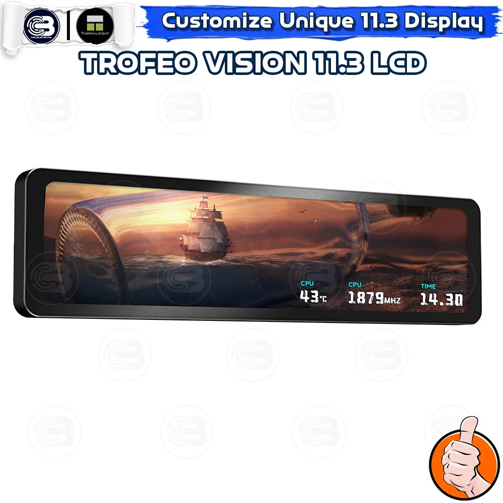 [CoolBlasterThai] Thermalright Trofeo Vision 11.3 IPS LCD 1920×400 BLACK ประกัน 1 ปี (จอแสดงผล)