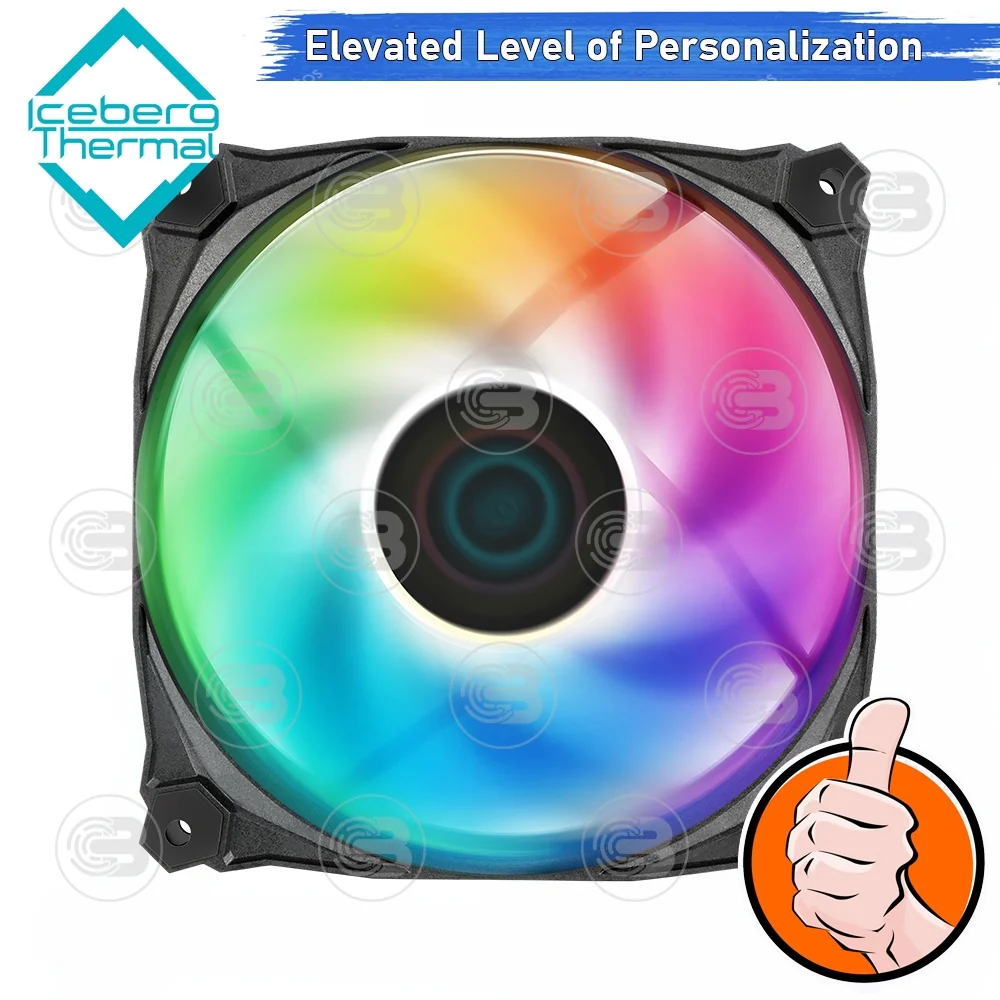 [CoolBlasterThai] Iceberg Thermal IceGALE Lightning ARGB Black 120 Fan Case (size 120 mm.) X3 Value Pack ประกัน 5 ปี