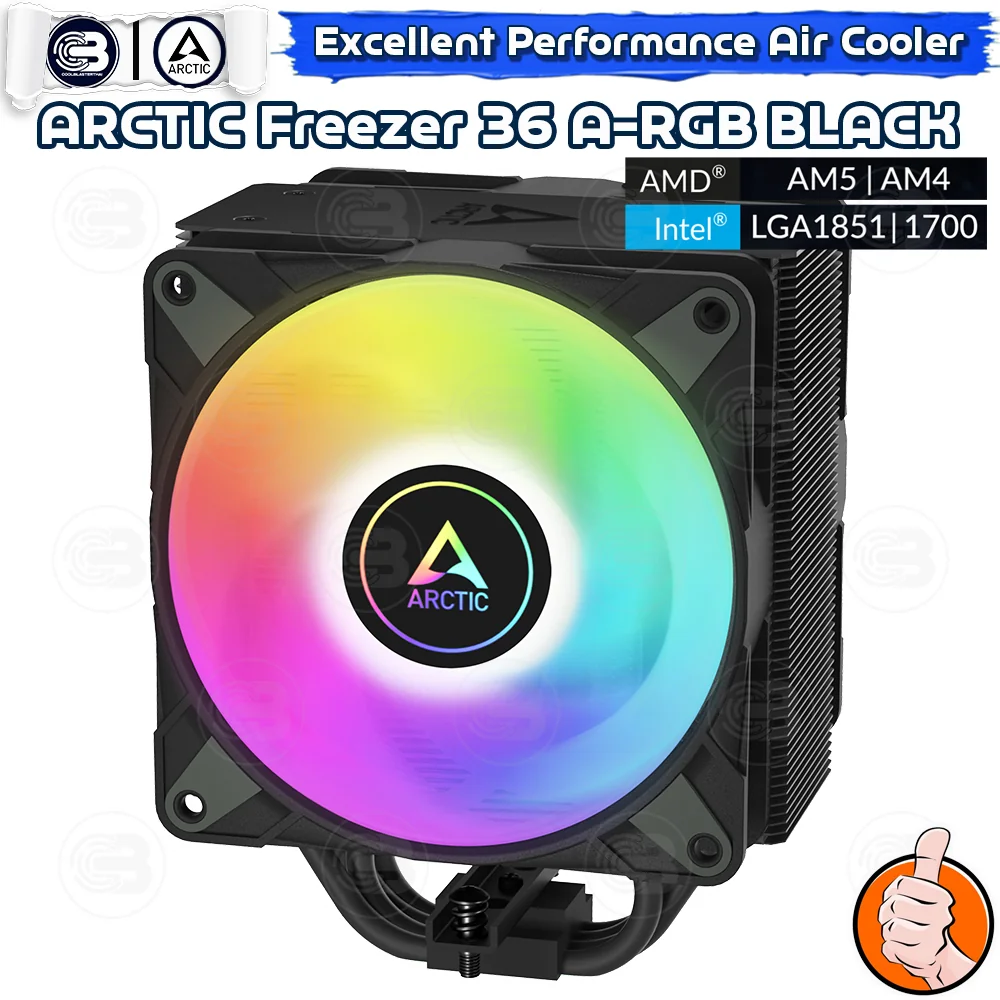 [CoolBlasterThai] ARCTIC FREEZER 36 A-RGB BLACK CPU Air Cooler (LGA1851/1700/AM5/AM4)