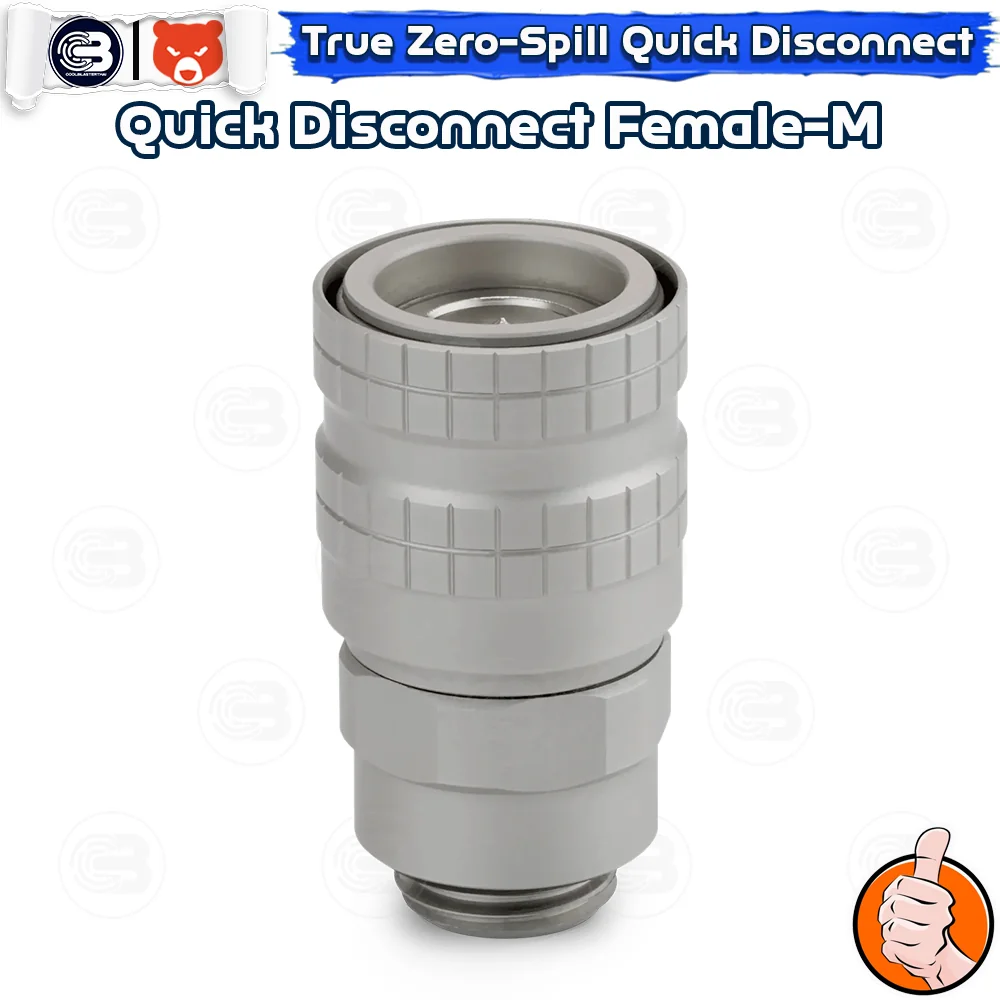 [CoolBlasterThai] THERMAL GRIZZLY DELTAMATE QUICK DISCONNECT FEMALE-M Matt Nickel Machined Brass