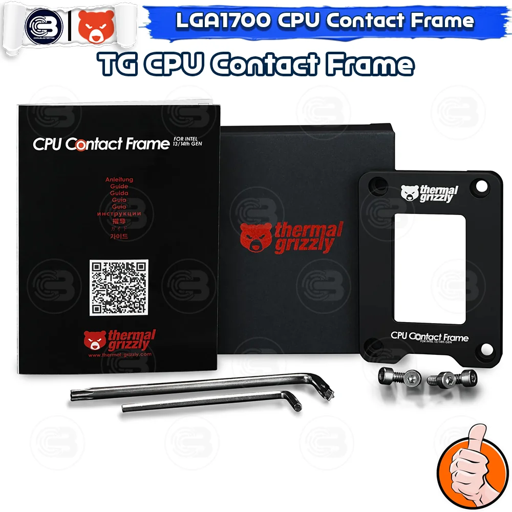 [CoolBlasterThai] THERMAL GRIZZLY INTEL LGA1700 13TH/14TH Generation CPU Contact Frame by der8auer (TG-CF-i13G) (เฟรม)
