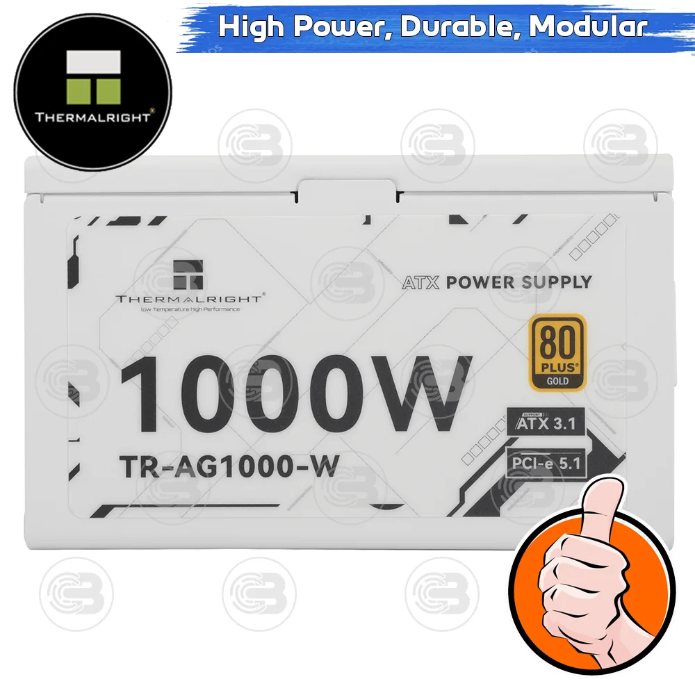 [CoolBlasterThai] Thermalright Power Supply 1000W 80 Plus Gold Full Modular (AG-1000-W) ประกัน 10 ปี