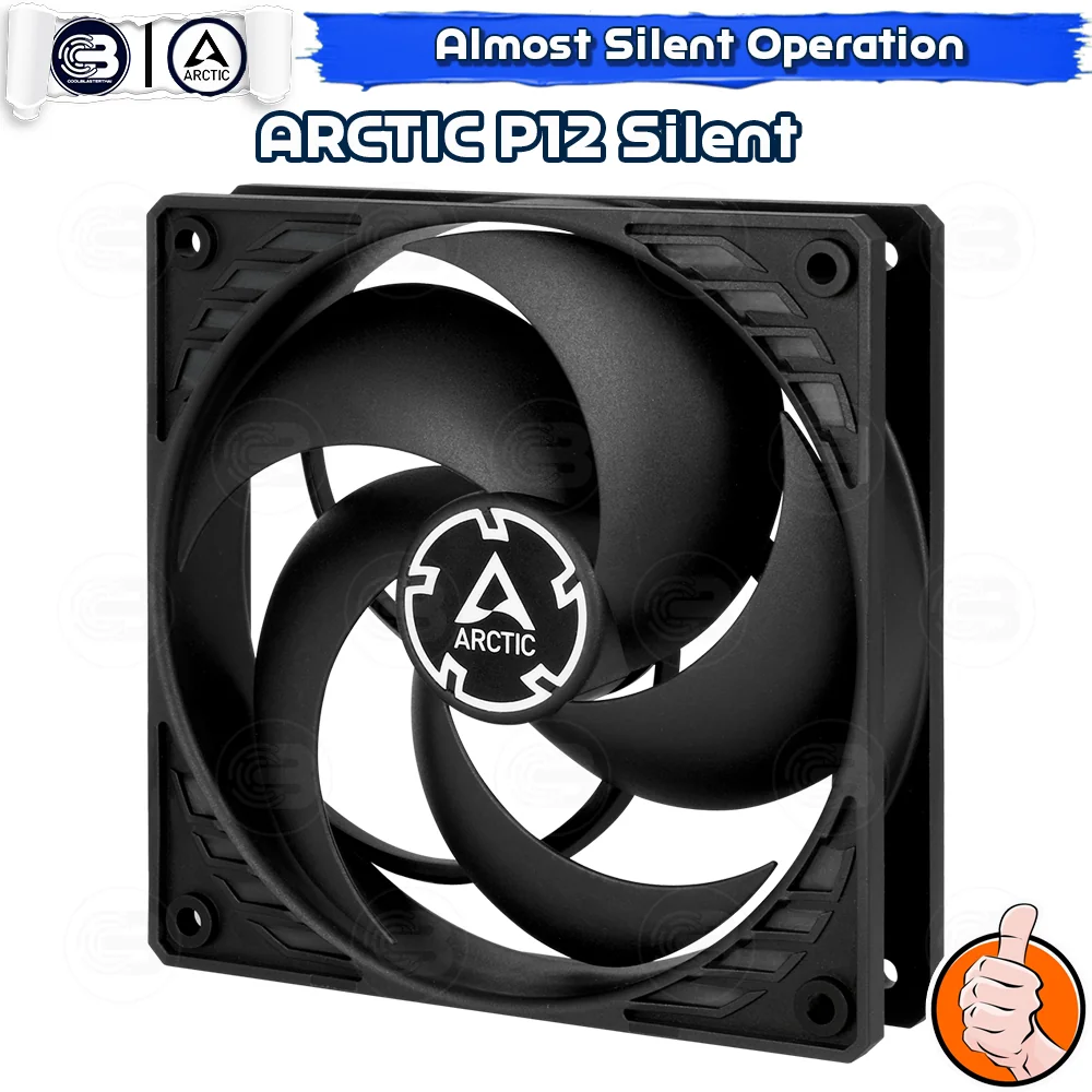 [CoolBlasterThai] ARCTIC P12 Silent Black (size 120 mm.) PC Fan Case ประกัน 6 ปี