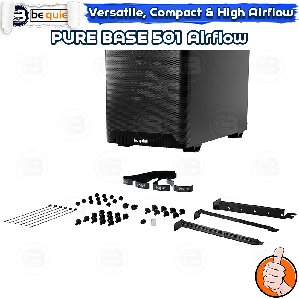 [CoolBlasterThai] Be Quiet PURE BASE 501 Airflow Black PC Case (BG074) ประกัน 3 ปี