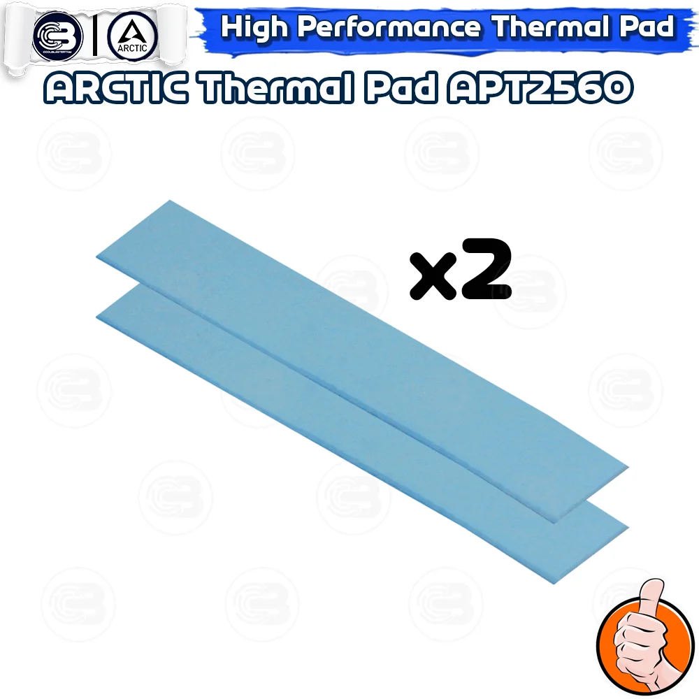 [CoolBlasterThai] ARCTIC Thermal Pad TP-2 (APT2560) 120x20x1.5 mm.(2 PCS) /6.0 W/mK (ซิลิโคนนำความร้อน)