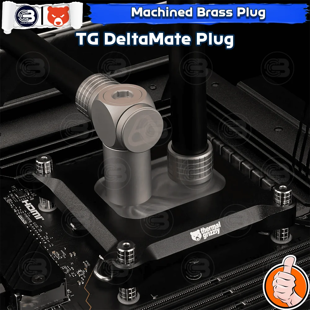 [CoolBlasterThai] THERMAL GRIZZLY DELTAMATE PLUG Matt Nickel Machined Brass