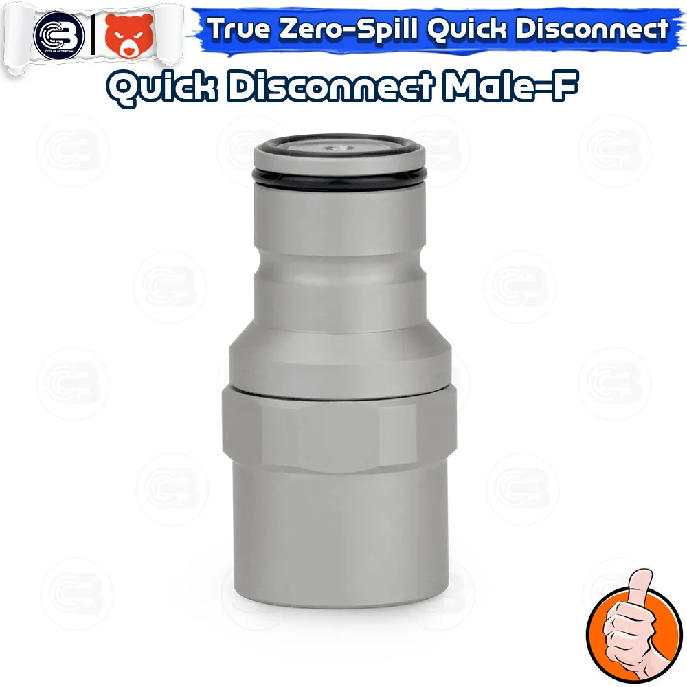 [CoolBlasterThai] THERMAL GRIZZLY DELTAMATE QUICK DISCONNECT MALE-F Matt Nickel Machined Brass