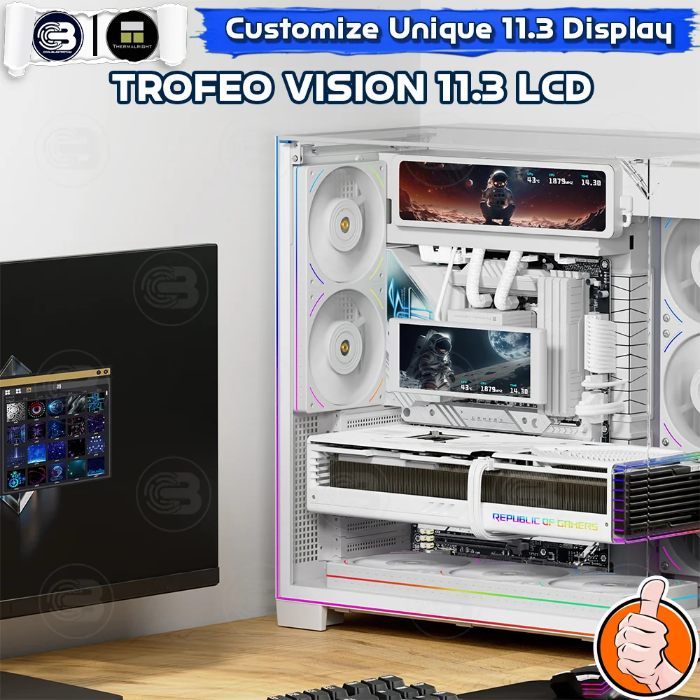 [CoolBlasterThai] Thermalright Trofeo Vision 11.3 IPS LCD 1920×400 WHITE ประกัน 1 ปี (จอแสดงผล)