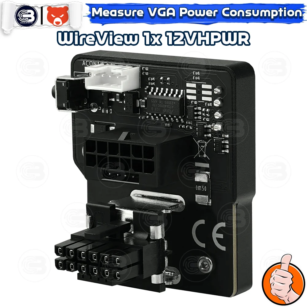 [CoolBlasterThai] THERMAL GRIZZLY WIREVIEW (WV-H1R) 12VHPWR Reversed GPU Power Consumption OLED Display (จอแสดงข้อมูลการใช้พลังงาน)